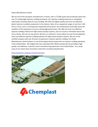 Plastic Manufacturers Austin