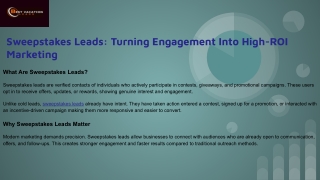 Sweepstakes Leads: A Smart Strategy for High-Engagement Marketing