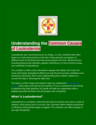 Understanding the Common Causes of Leukoderma