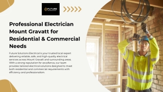 Electrician Mount Gravatt--Future Solutions Electrical
