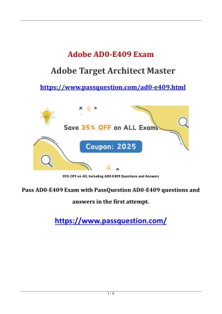 Adobe Target Architect Master AD0-E409 PDF Questions
