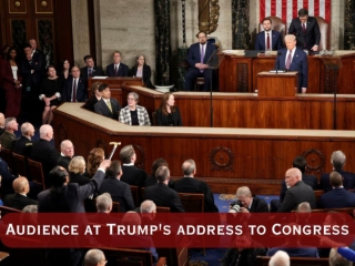Audience at Trump's address to Congress