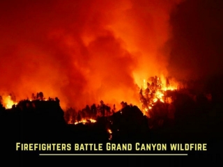 Firefighters Battle Grand Canyon Wildfire