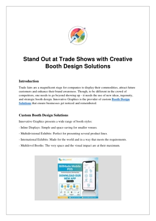 Stand Out at Trade Shows with Creative Booth Design Solutions