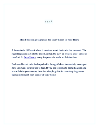 Mood-Boosting Fragrances for Every Room in Your Home