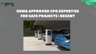 DEWA Approved CPO Expertise for Safe Projects - Regeny