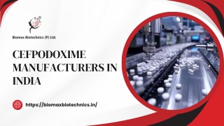 Cefpodoxime Manufacturers India