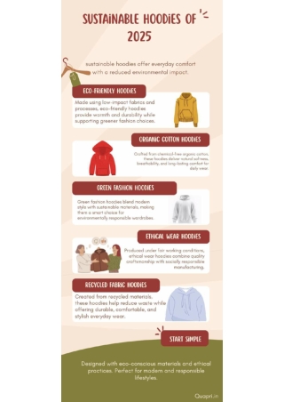 Sustainable Hoodies of 2025 Infographic