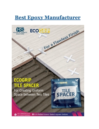 Best Epoxy Manufacturer