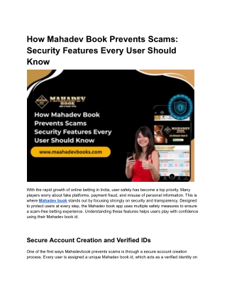 How Mahadev Book Prevents Scams Security Features Every User Should Know (3)