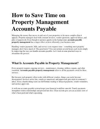 How to Save Time on Property Management Accounts Payable (1)