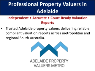 Property Valuers Adelaide - Independent Valuation Experts SA