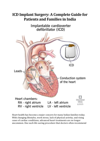 ICD Implant Surgery: A Complete Guide for Patients and Families in India