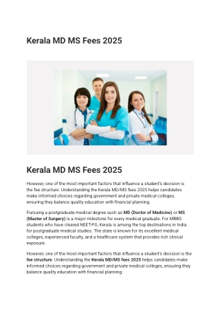 Kerala MD MS Fees 2025 - Google Docs