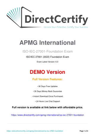 ISO-IEC-27001-Foundation Practice Test Questions Answers