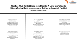 Flat Fee MLS Rental Listings in Florida A Landlord’s Guide