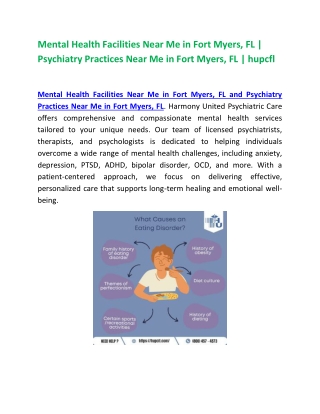 Mental Health Facilities Near Me in Fort Myers, FL | Psychiatry Practices