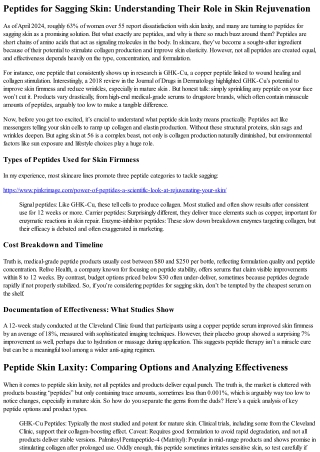 Sagging Skin at 56: Can Peptides Actually Help or Is It Too Late?