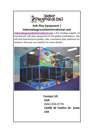 Soft Play Equipment | Indoorplaygroundsinternational.com