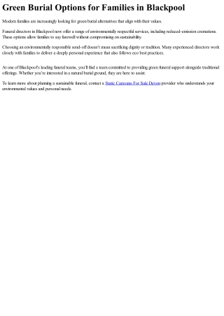 Prepaid Funeral Plans in Blackpool Explained