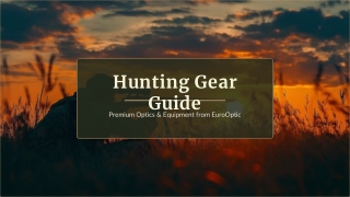 Hunting Gear Guide - EuroOptic