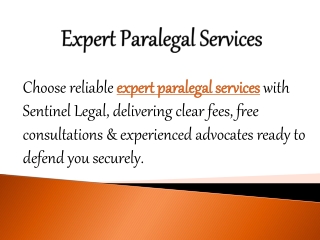 Expert Paralegal Services