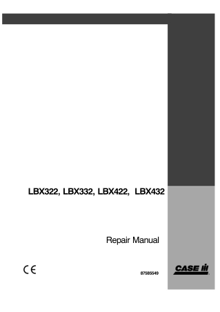 CASE IH LBX322, LBX332, LBX422 and LBX432 Service Repair Manual Instant Download (Part Number 87585549)