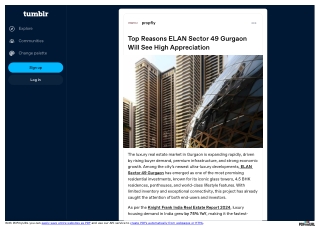 Top Reasons ELAN Sector 49 Gurgaon Will See High Appreciation
