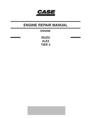 CASE ISUZU 4LE2 TIER 3 Service Repair Manual Instant Download (Part Number 87495896 NA)