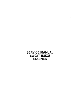 CASE Isuzu 6WG1T Service Repair Manual Instant Download (Part Number 9-54850)