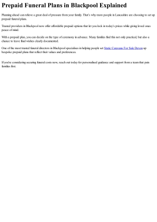 Eco-Friendly Funeral Services in Blackpool