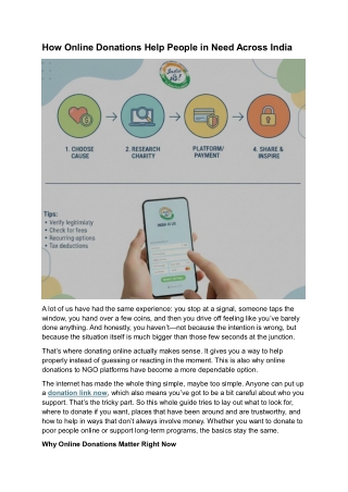 How Online Donations Help People in Need Across India