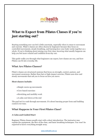 What to Expect from Pilates Classes if you’re just starting out