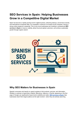 Seo services in spain