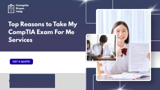 Top Reasons to Take My CompTIA Exam For Me Services