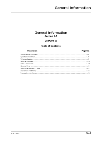 Massey Ferguson 250CC 300CC AgTV Service Repair Manual Instant Download