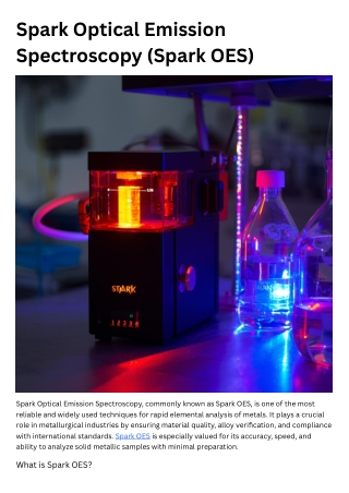 Spark Optical Emission Spectroscopy (Spark OES)