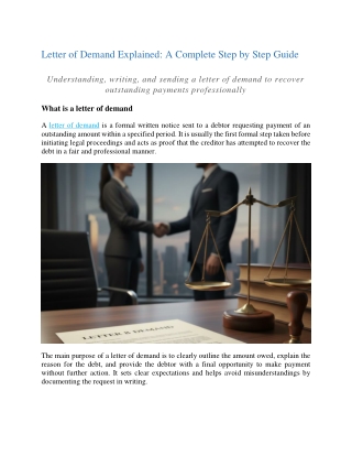 Letter of Demand Explained A Complete Step by Step Guide