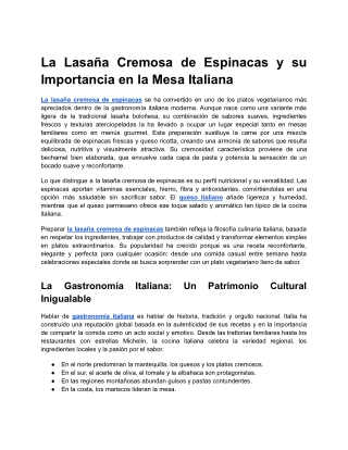 Gastronomía Italiana - Recetas, Cultura y Sabores Auténticos de Italia