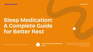 Sleep Medication: A Complete Guide for Better Rest