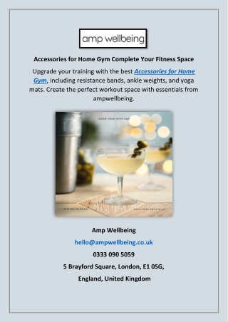 Accessories for Home Gym Complete Your Fitness Space