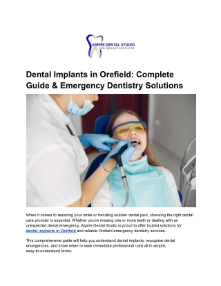Dental Implants in Orefield_ Complete Guide & Emergency Dentistry Solutions