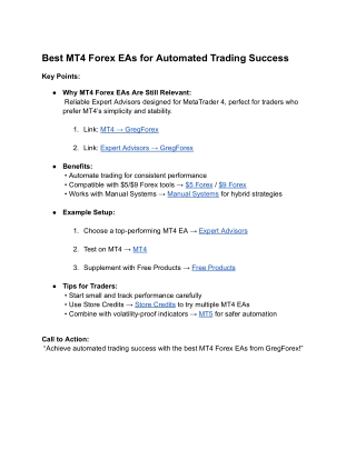 Best MT4 Forex EAs for Automated Trading Success