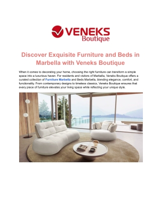 Italian Sofas in Marbella – Veneks Boutique