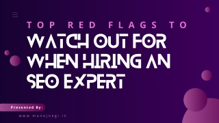 Top Red Flags to Watch Out for When Hiring an SEO Expert