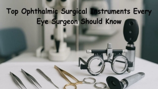 Top Ophthalmic Surgicals Instruments Every Eye Surgeon Should Know