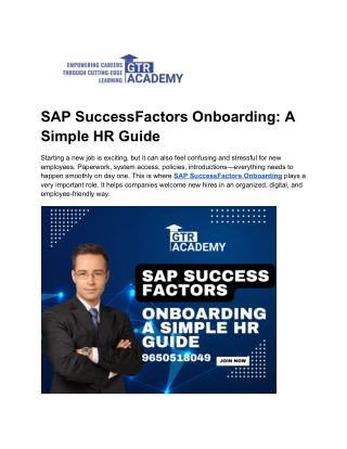 SAP SuccessFactors Onboarding_ A Simple HR Guide
