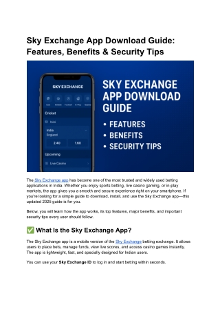 Sky Exchange App Download Guide_ Features, Benefits & Security Tips