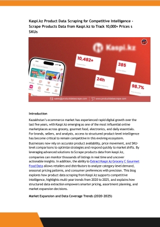 Scrape Products Data from Kaspi.kz - Track 10,000  Prices & SKUs