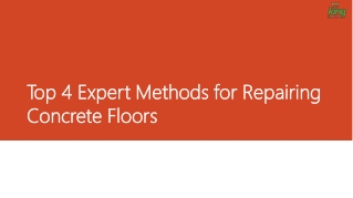 Top 4 Expert Methods for Repairing Concrete Floors